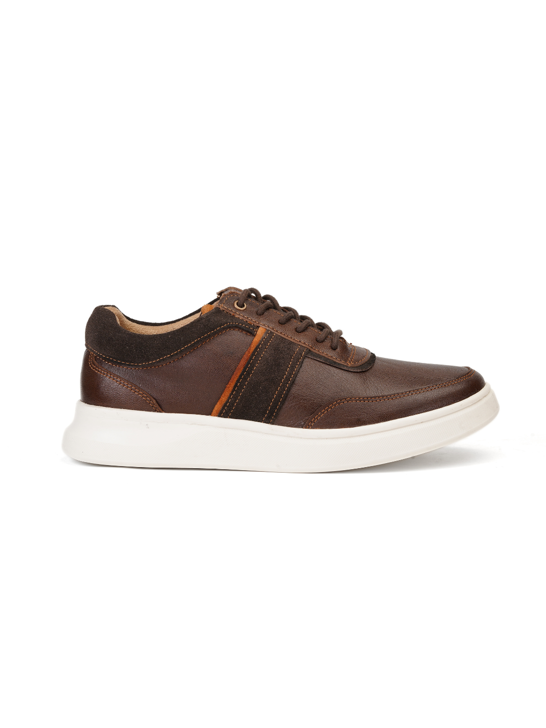 Extacy Brown Genuine Leather Sneaker For Men Exm010202 C003