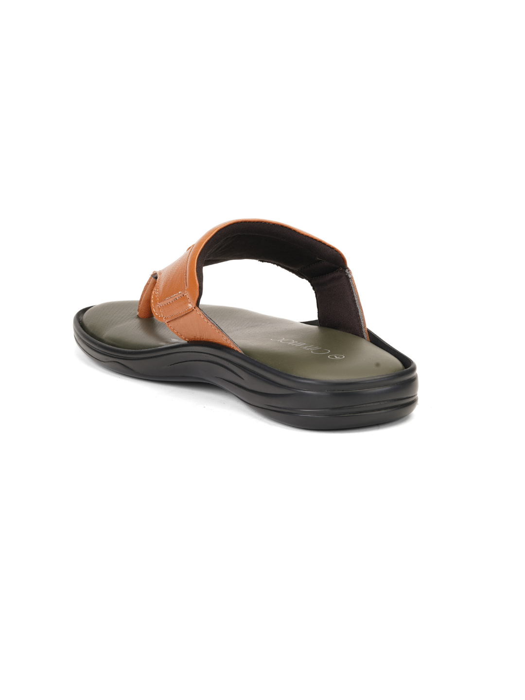 City Magic Tan Genuine Leather Thong Slipper For Men Cmm041003 C006