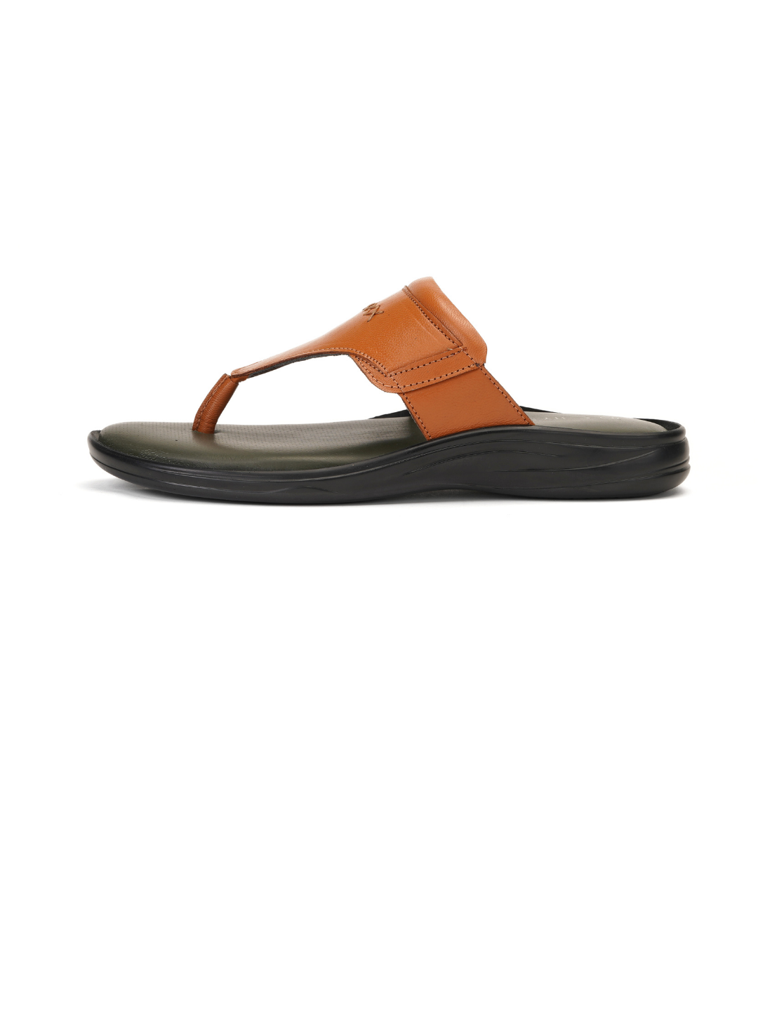 City Magic Tan Genuine Leather Thong Slipper For Men Cmm041003 C006