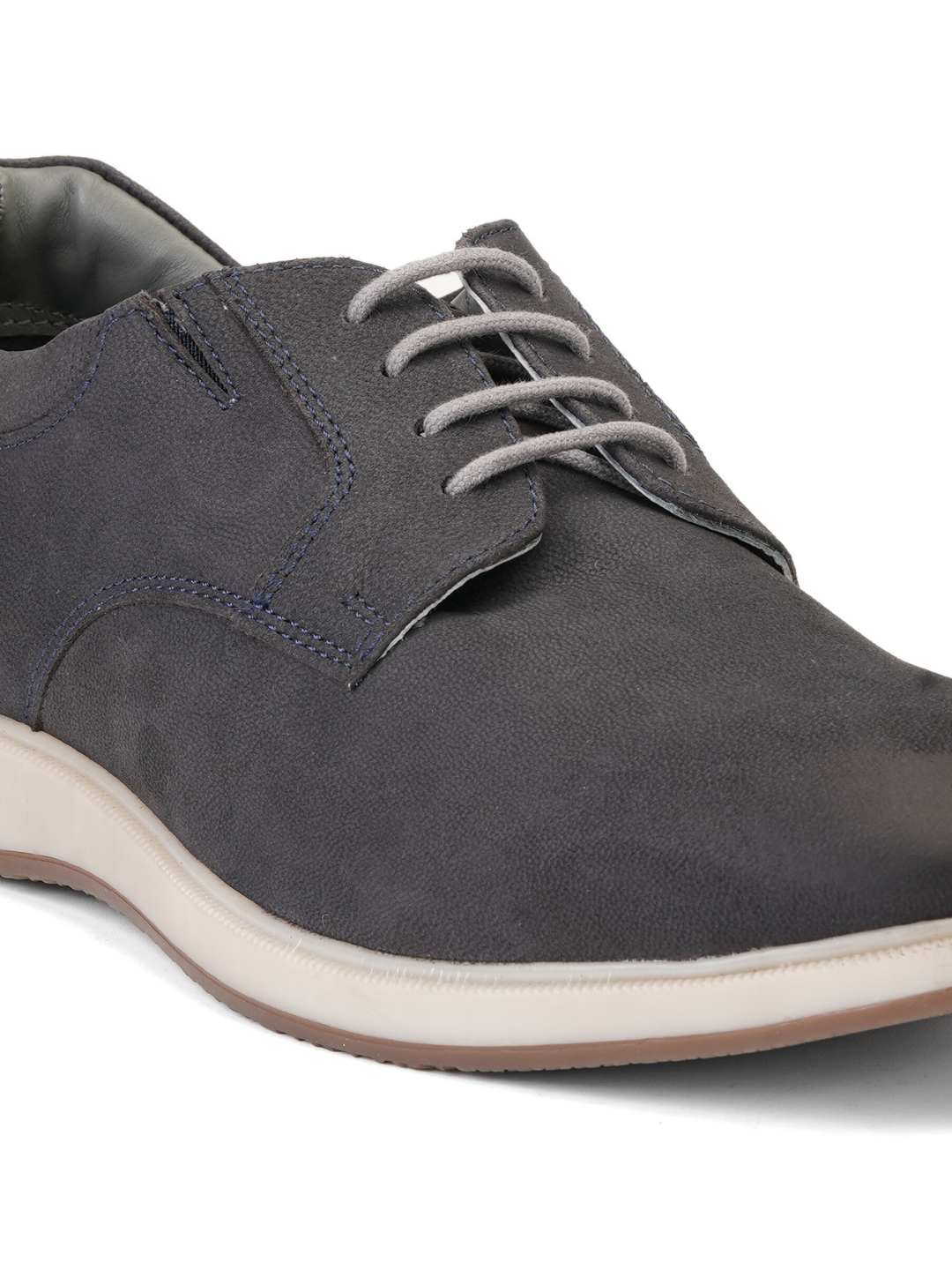 Extacy Blue Genuine Leather Derby Casual Shoes For Men Exm010223 C002