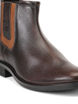 Extacy Brown Genuine Leather Boot Casual Shoes For Men Exm010215 C003
