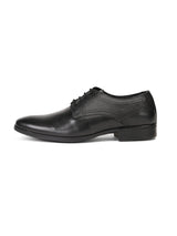 Zuup Black Genuine Leather Derby Formal Shoes For Men Zfm021071 C001