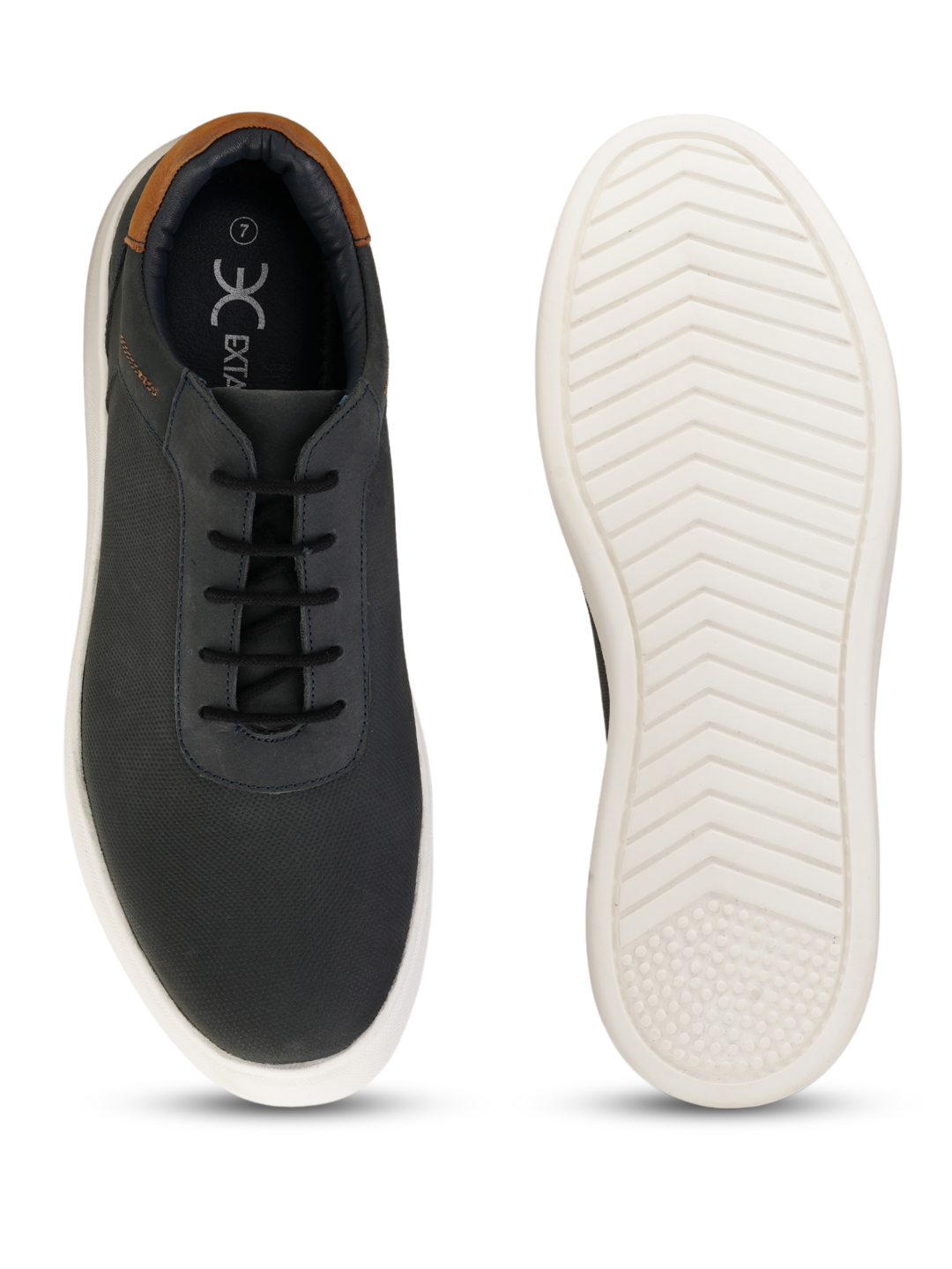 Extacy Blue Genuine Leather Sneaker For Men Exm010201 C002