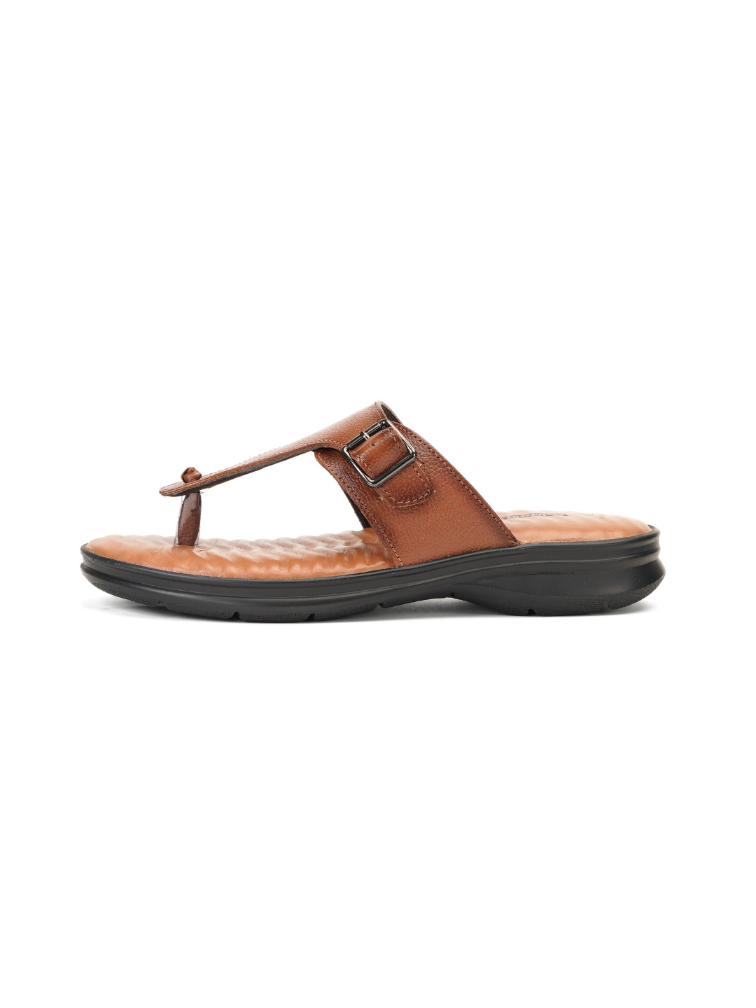 Comfort Walk Tan Genuine Leather Toe Ring Slipper For Men Cwm041013 C006