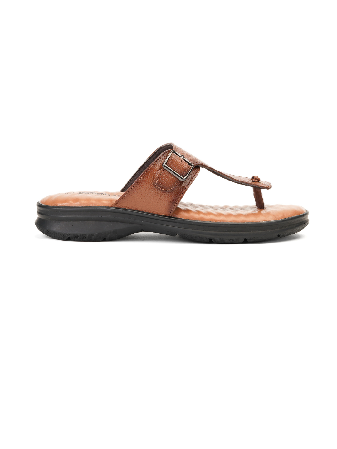 Comfort Walk Tan Genuine Leather Toe Ring Slipper For Men Cwm041013 C006