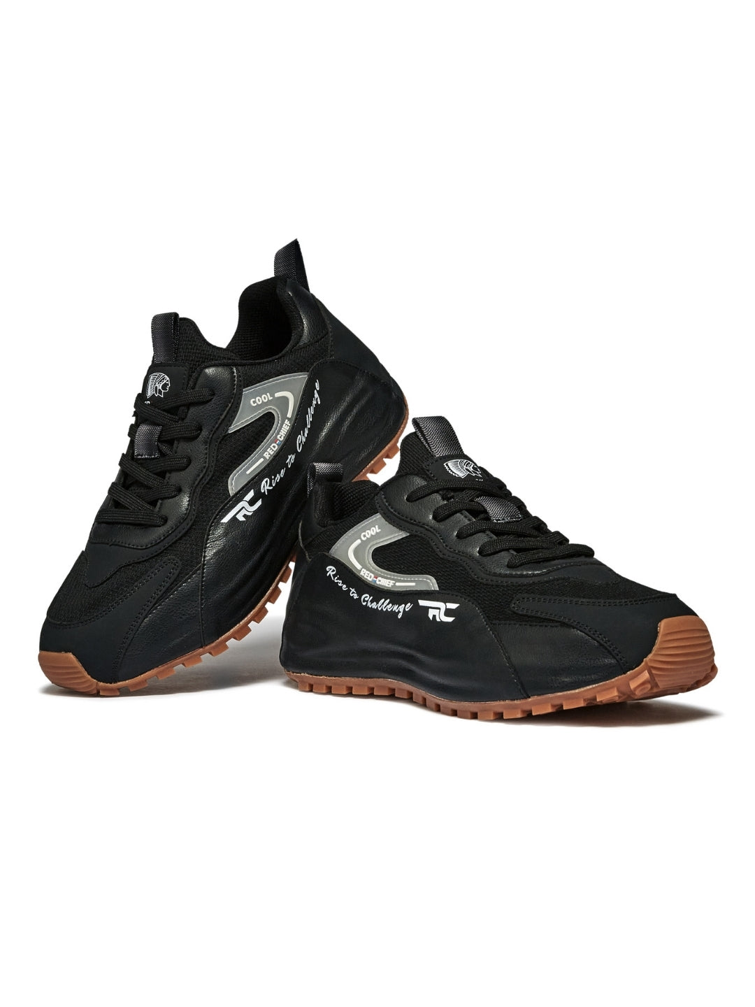 Red Chief Sports Black Sneakers For Man  C6005 001