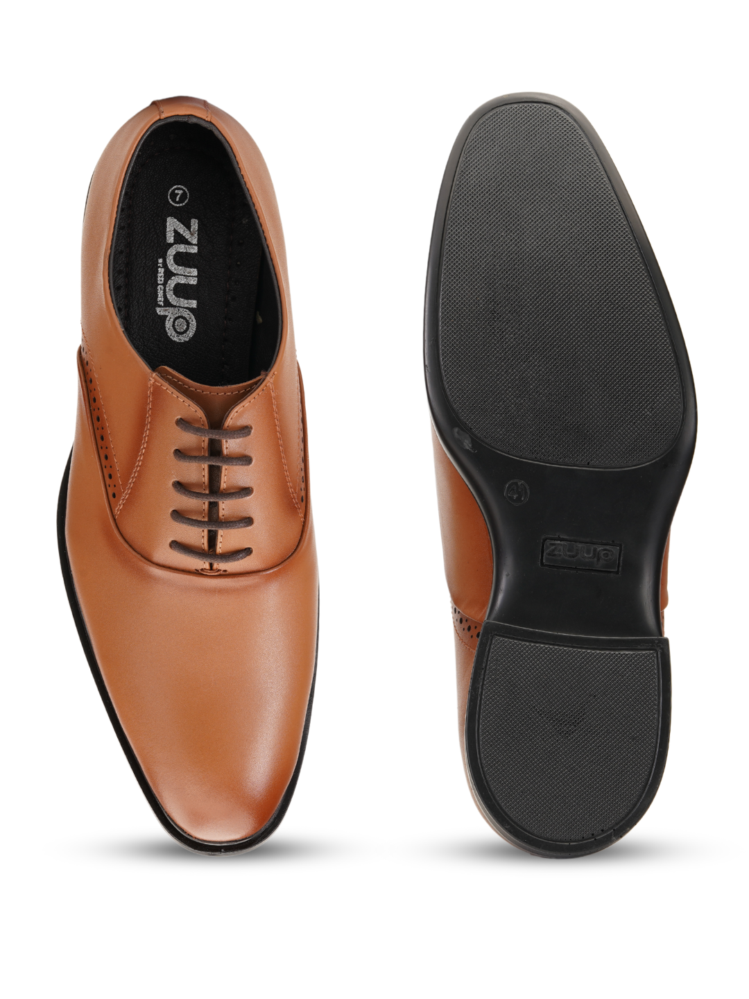 Zuup Tan Genuine Leather Oxford Formal Shoes For Men Zfm021026 C006