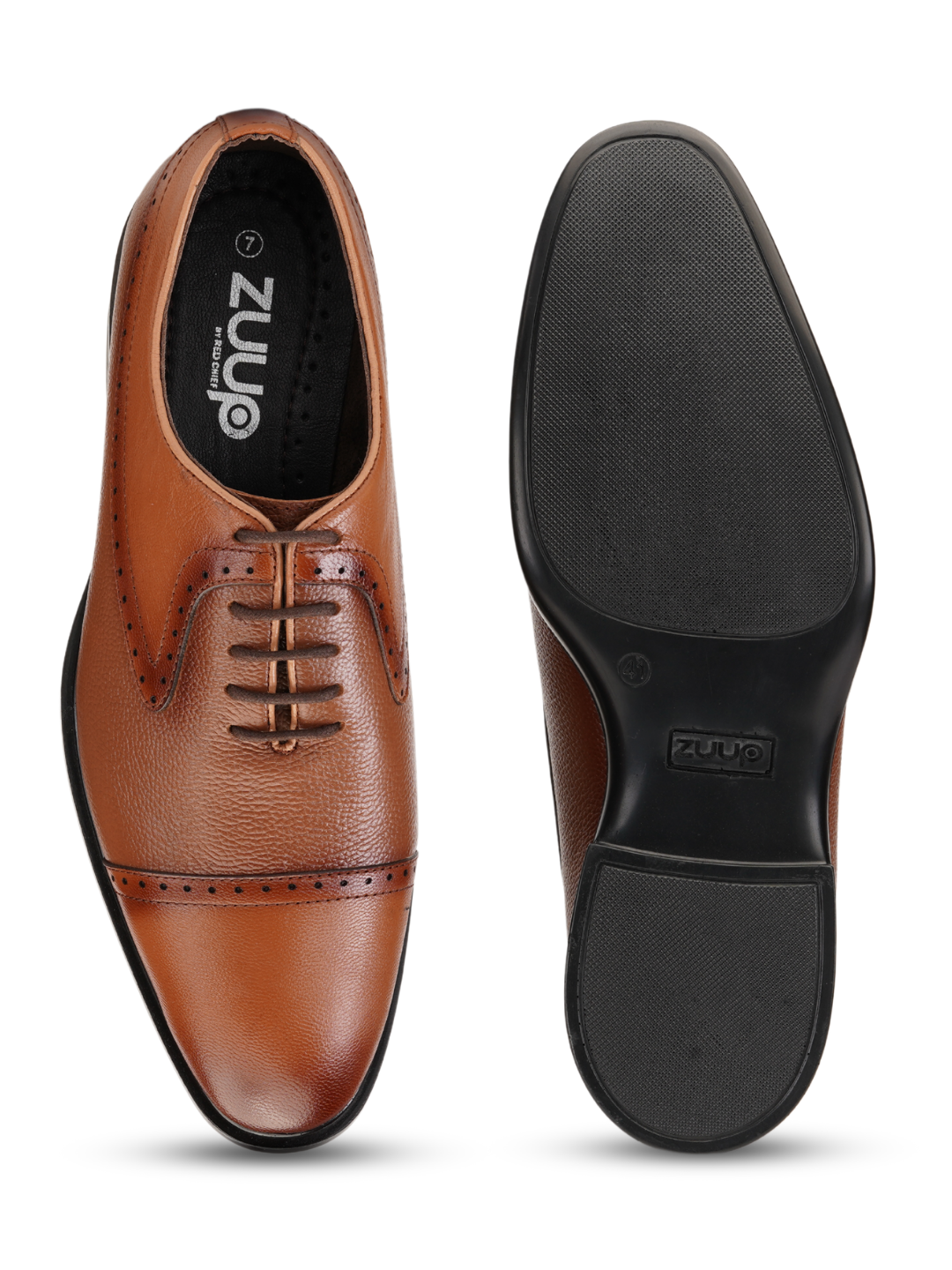 Zuup Tan Genuine Leather Oxford Casual Shoes For Men Zcm011030 C006