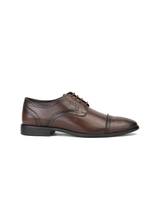 Top Brass Dark Brown Genuine Leather Derby Formal Shoes For Men Tbm021095 C258