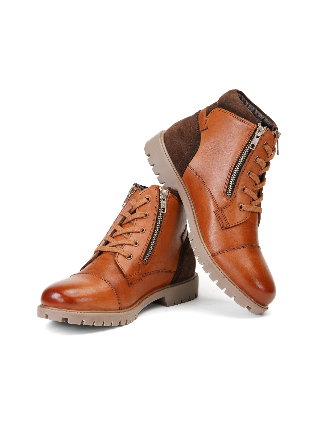 Extacy Tan Genuine Leather Ankel Lace Boot Casual Shoes For Men Exm010236 C006
