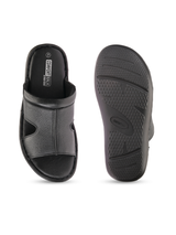 Comfort Walk Black Genuine Leather Formal Slipper For Men Cwm041012 C001