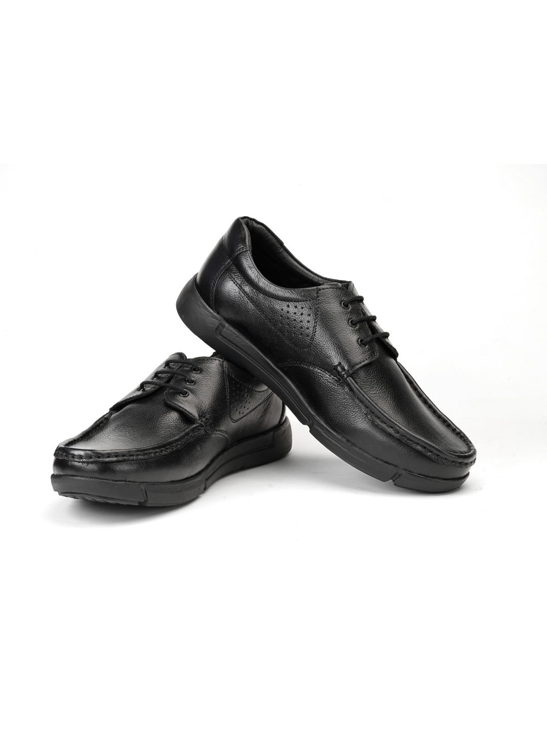 Zuup Black Genuine Leather Ankle Derby Formal Shoes For Men Zfm021012 C001