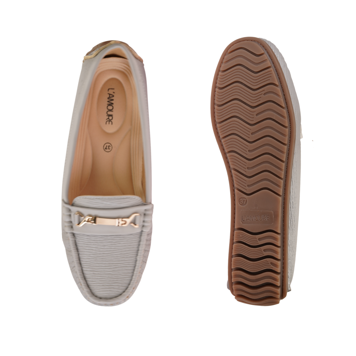 Lamoure Grey Casual Ballerina For Women Lmw019239 C199