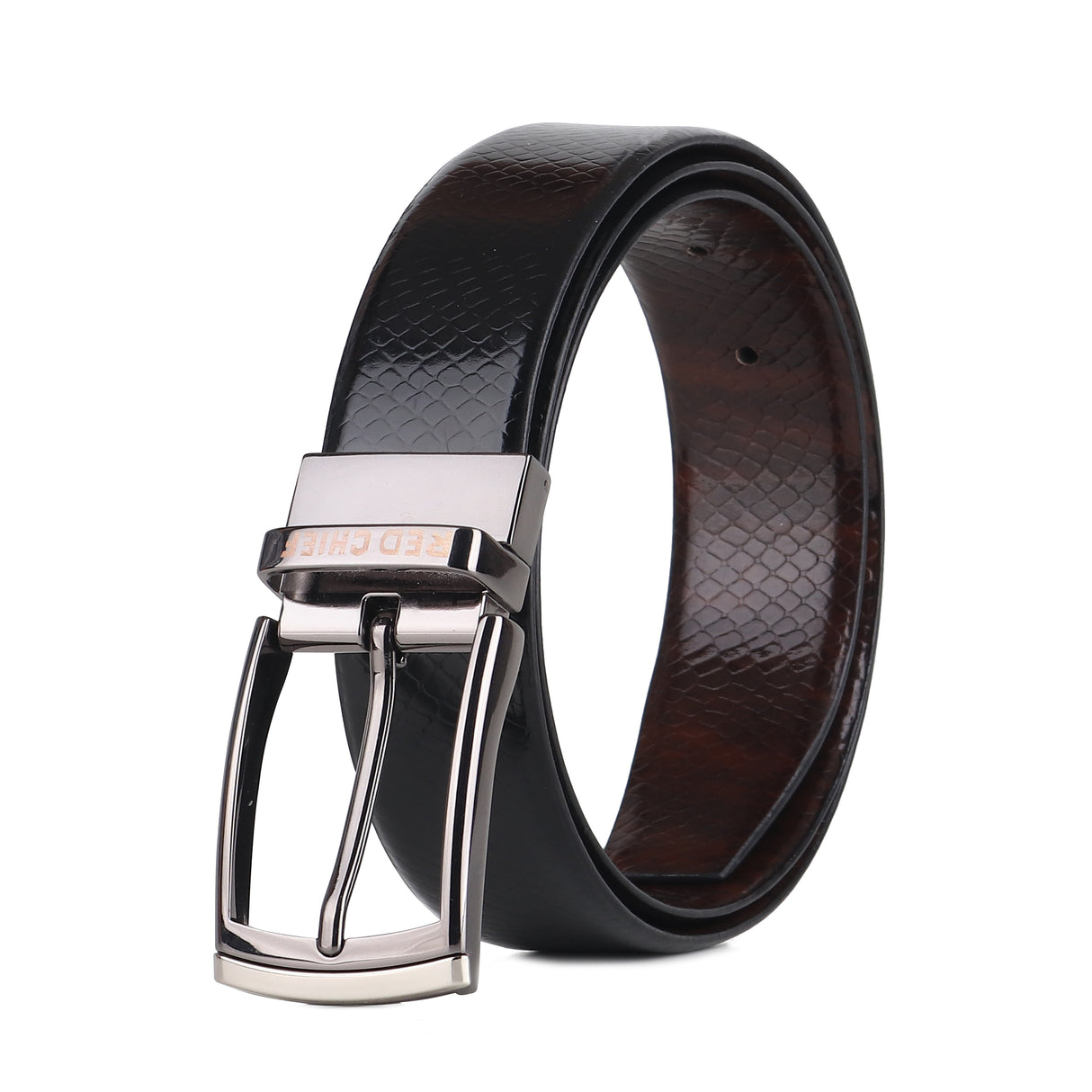 Red Chief Black/Brown Leather Formal Belt For Men A80410 117