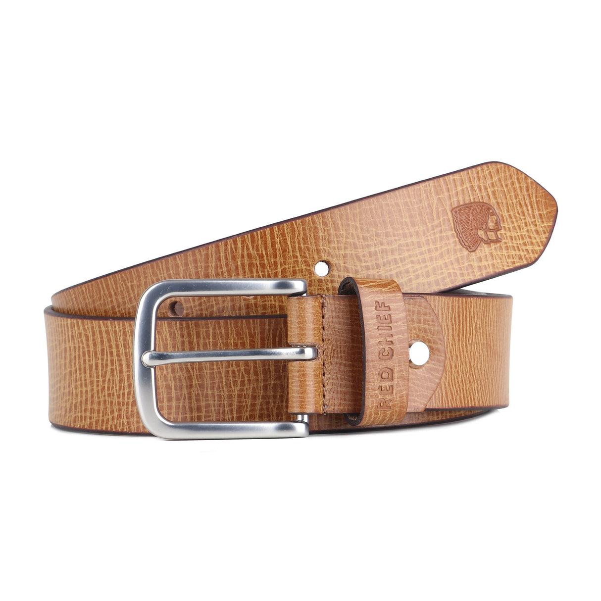 Red Chief Tan Leather Casual Belt For Men A80412 006