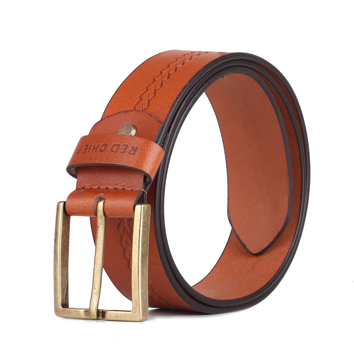 Red Chief Tan Leather Casual Belt For Men A80415 006