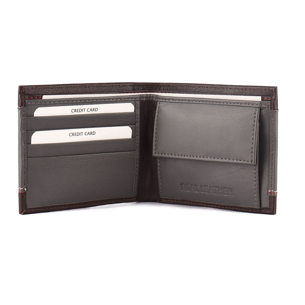 Red Chief Brown Grey Leather Wallet For Men A90122 1250