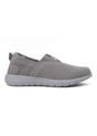 Grey slip-on sneaker on a white background