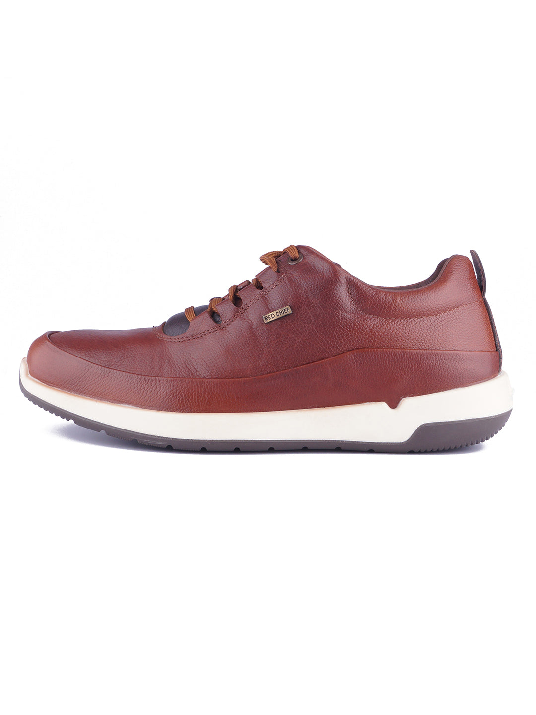 Red Chief Brown Leather Oxford Casual Shoes For Men Rc1154 003