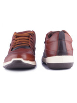 Red Chief Brown Leather Oxford Casual Shoes For Men Rc1154 003
