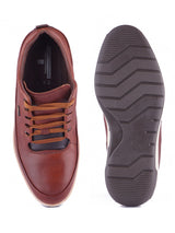 Red Chief Brown Leather Oxford Casual Shoes For Men Rc1154 003