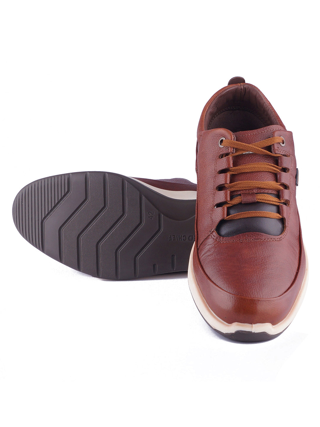 Red Chief Brown Leather Oxford Casual Shoes For Men Rc1154 003