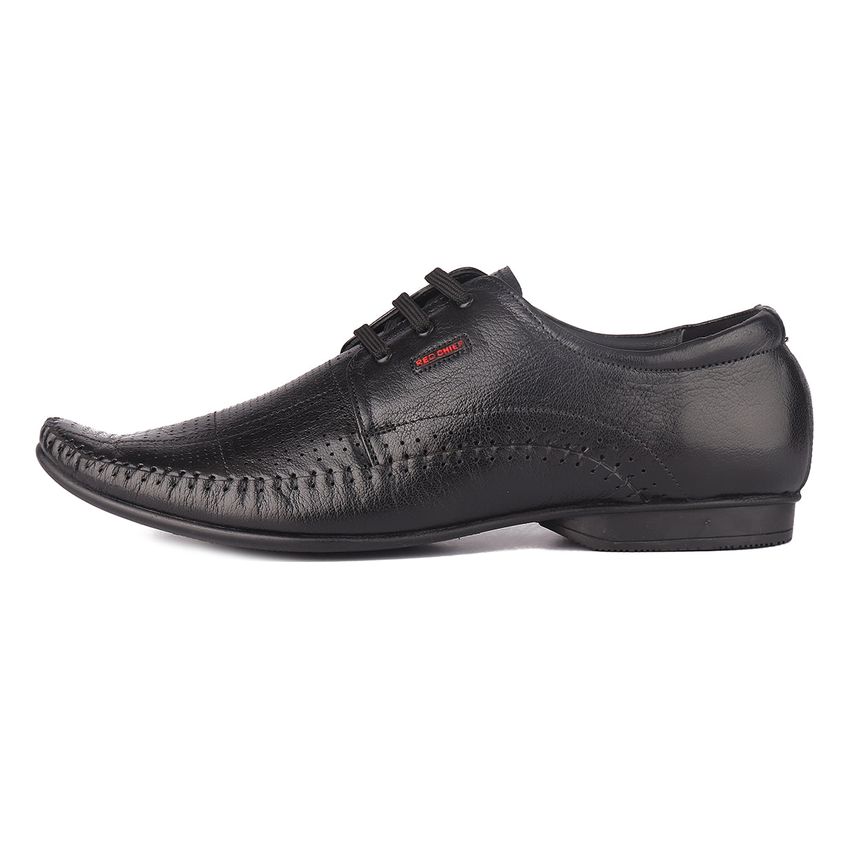Red Chief Black Leather Derby Formal Shoes For Men Rc1340A 001