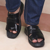 Red Chief Black Leather Formal Slipper For Men Rc0216 001