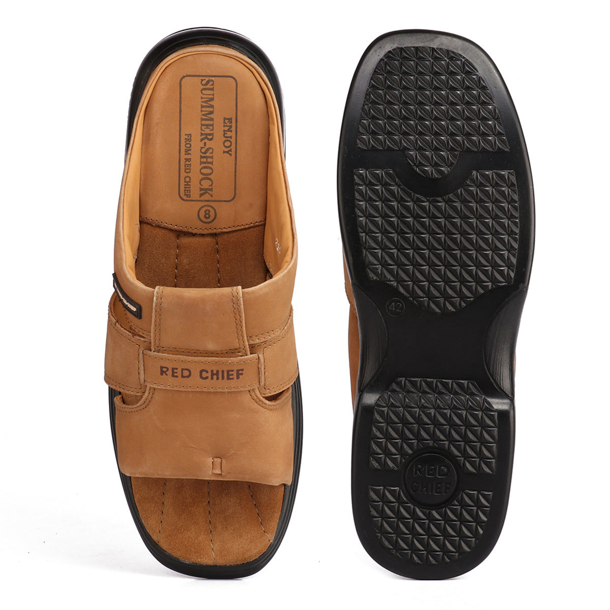 Red Chief Rust Leather Formal Slipper For Men Rc0216 022