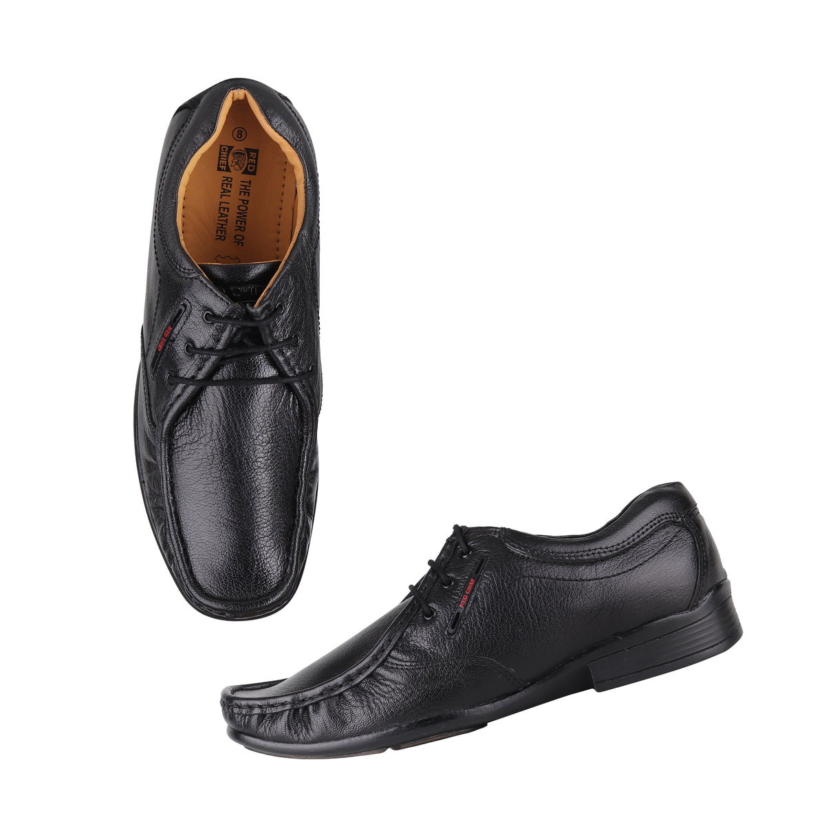Red Chief Black Leather Oxford Formal Shoes For Men Rc10052 001