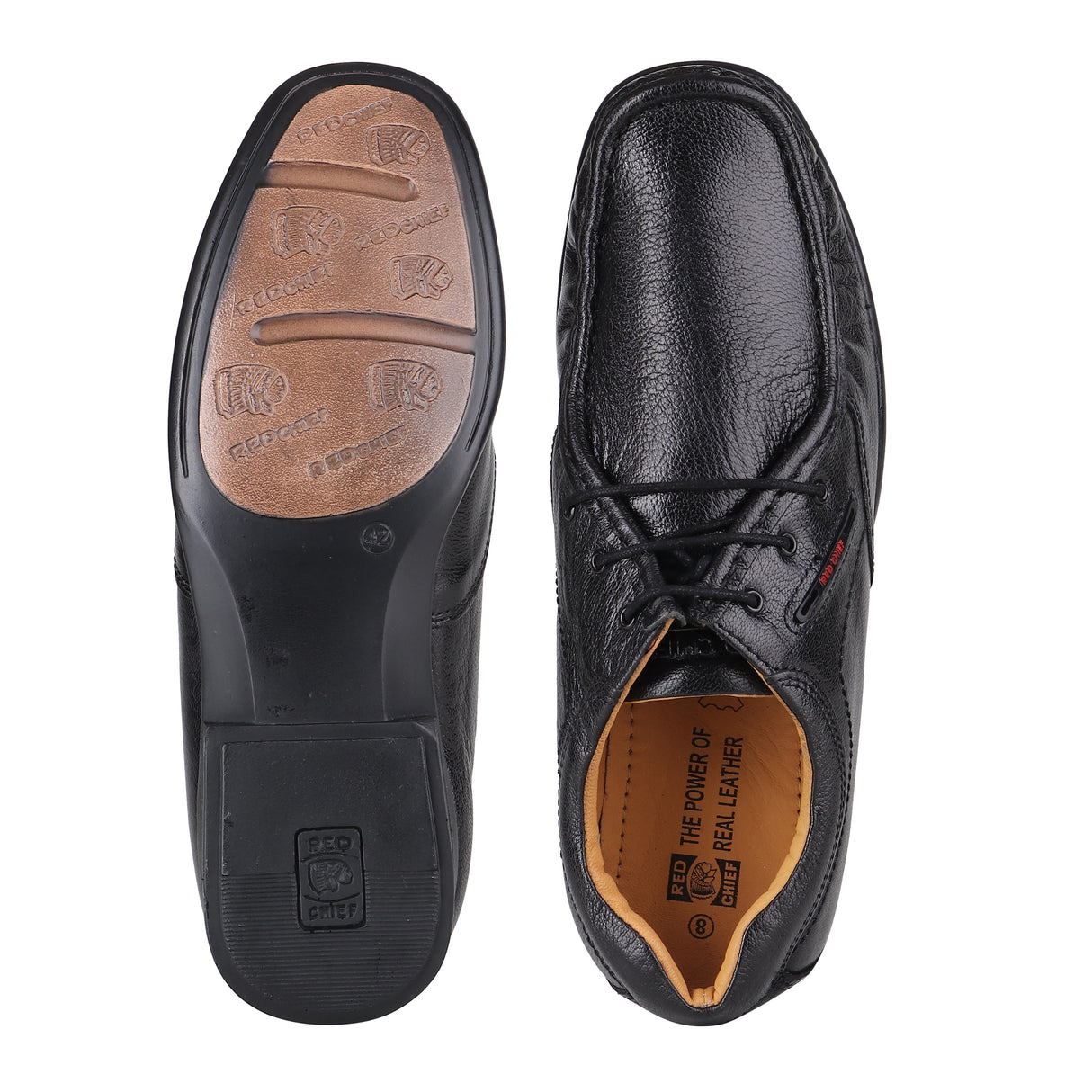 Red Chief Black Leather Oxford Formal Shoes For Men Rc10052 001