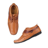 Red Chief N Tan Leather Derby Formal Shoes For Men Rc1199 879