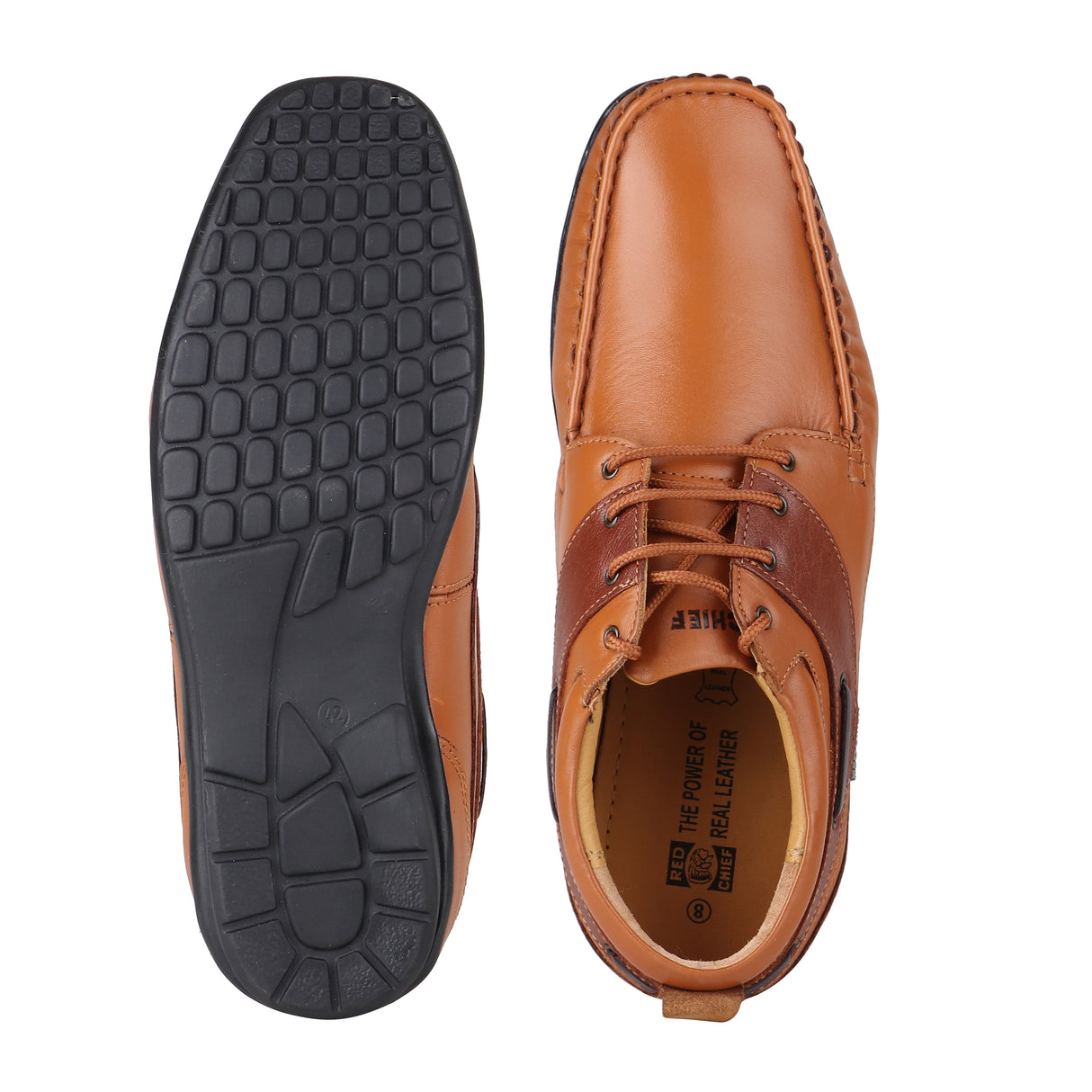 Red Chief N Tan Leather Derby Formal Shoes For Men Rc1199 879