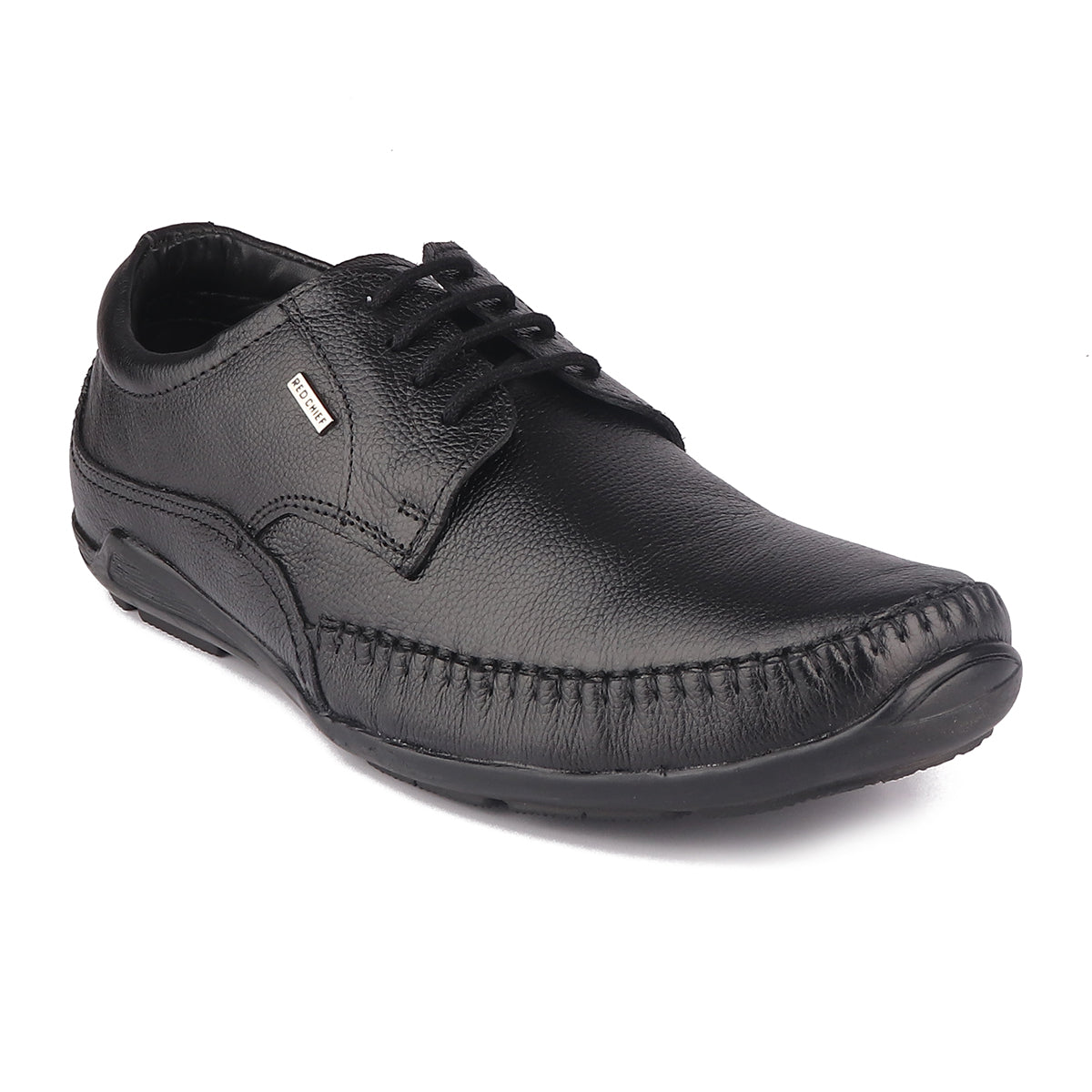 Red Chief Black Leather Derby Formal Shoes For Men Rc1811 001