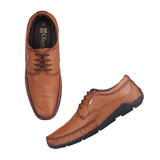 Red Chief Tan Leather Derby Formal Shoes For Men Rc1811 006