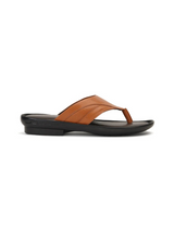 City Magic Tan Genuine Leather Thong Slipper For Men Cmm041008 C006