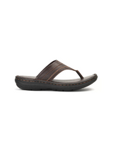 City Magic Brown Genuine Leather Thong Slipper For Men Cmm041011 C003