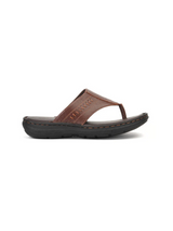 City Magic Brown Genuine Leather Thong Slipper For Men Cmm041010 C003