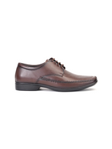 Zuup Brown Genuine Leather Derby Formal Shoes For Men Zfm021044 C003