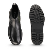 Extacy Black Genuine Leather Ankel Boot Casual Shoes For Men Exm010238 C001